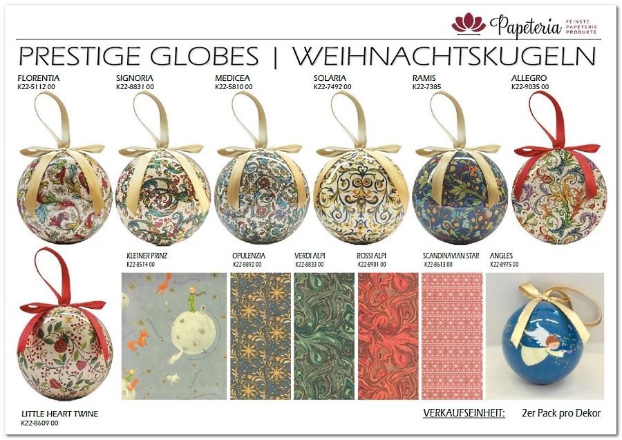 Weihnachtskugeln Prestige Globes