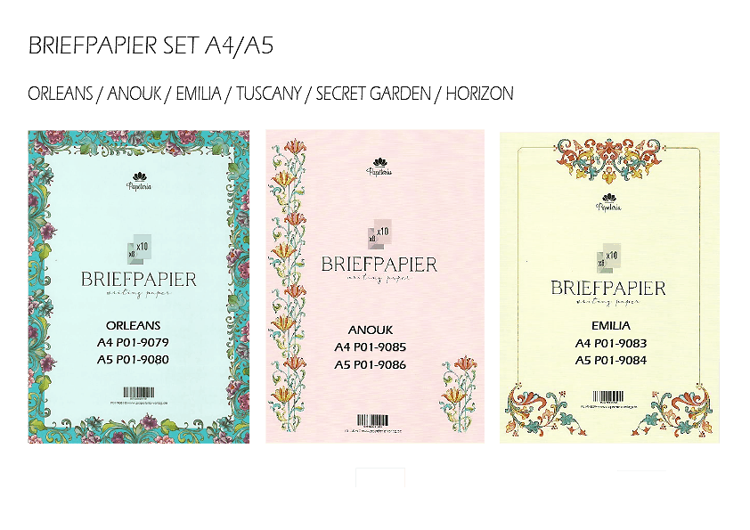 Briefpapier Orleans Anouk Emilia Tuscany Secret Garden Horizon
